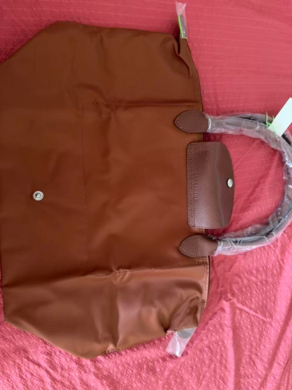 Cognac Longchamp Le Pliage Large Shoulder Bag - Picture 6 of 8